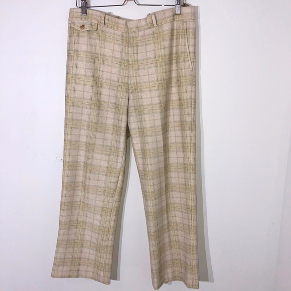cream plaid pants